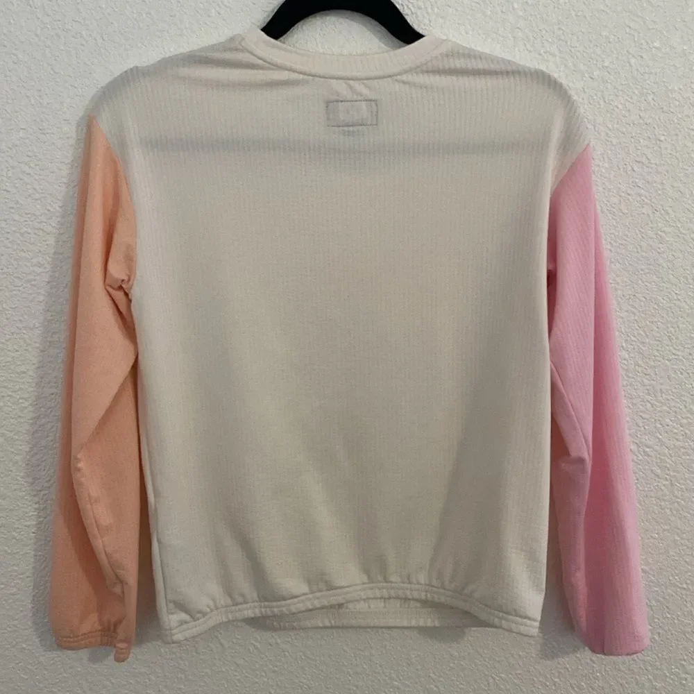 Converse- Girls long sleeve color block top- Size Large